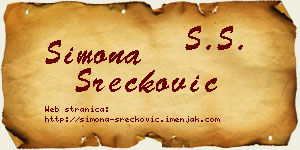 Simona Srećković vizit kartica